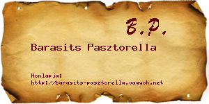 Barasits Pasztorella névjegykártya